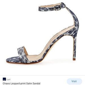 Manolo Blahnik leopard Chaos Heeled Sandal
